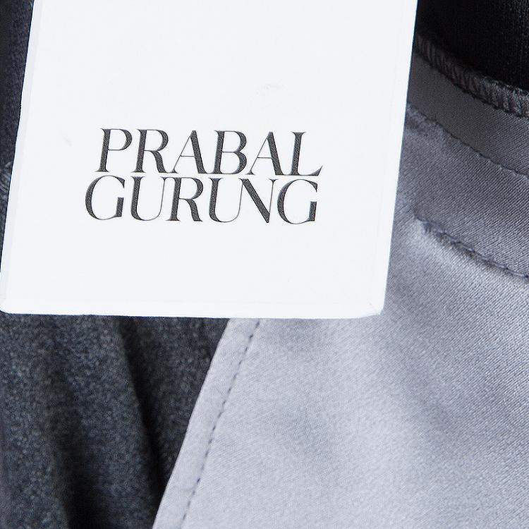 Pre Owned Prabal Gurung Grey Wool Trousers M