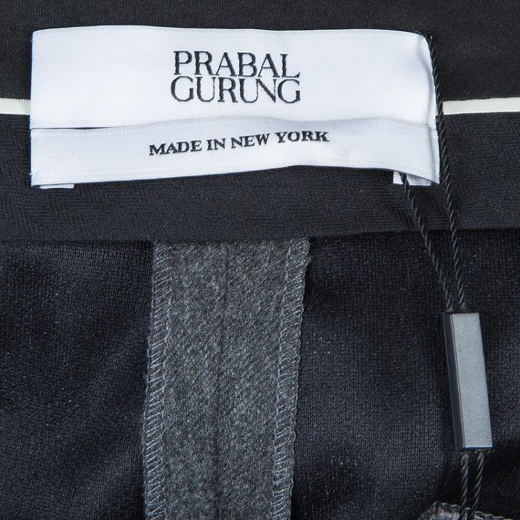 Pre Owned Prabal Gurung Grey Wool Trousers M