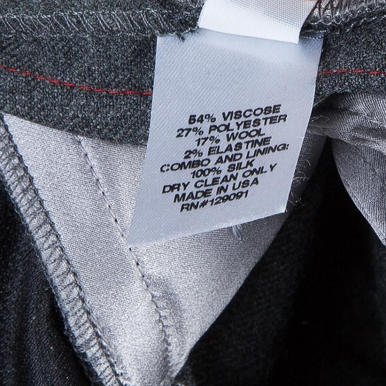 Pre Owned Prabal Gurung Grey Wool Trousers M