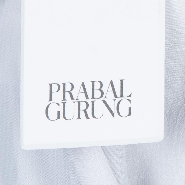 مملوكة مسبقًا Prabal Gurung Grey Fringe Detail Skirt M