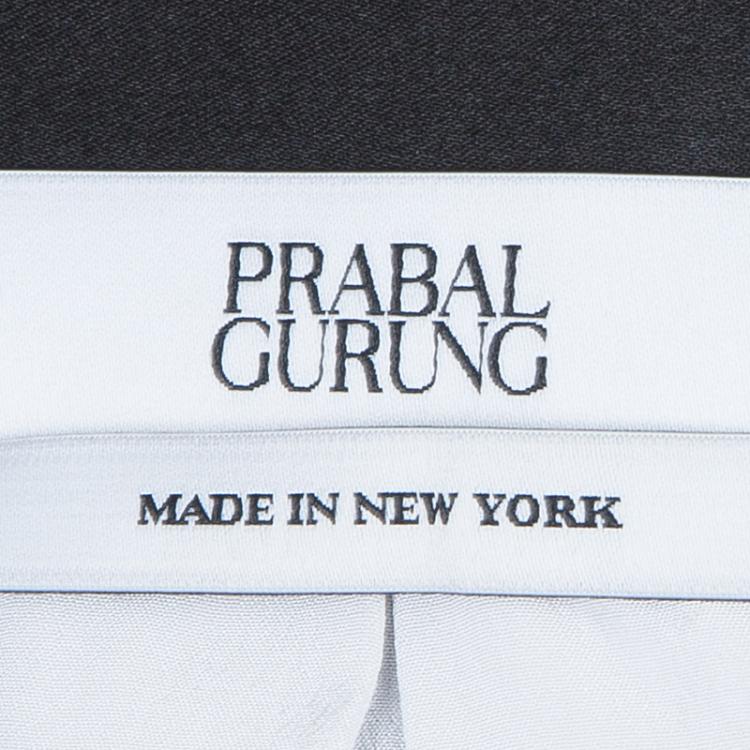 مملوكة مسبقًا Prabal Gurung Grey Fringe Detail Skirt M