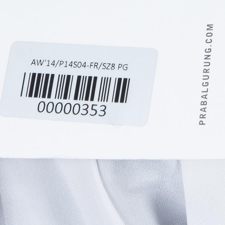 مملوكة مسبقًا Prabal Gurung Grey Fringe Detail Skirt M