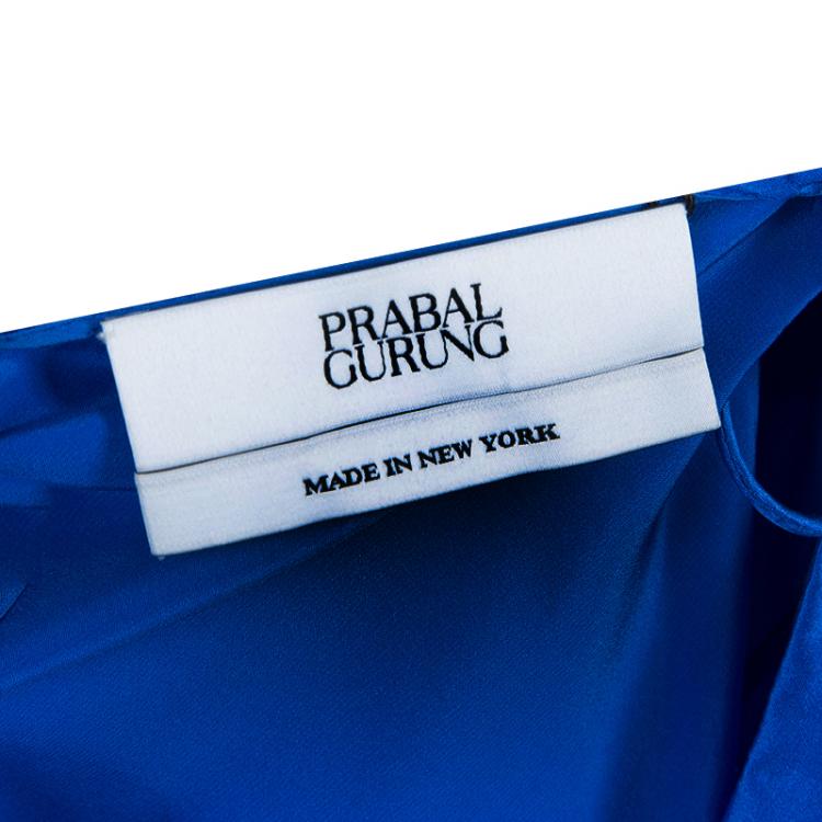 Pre Owned Prabal Gurung Blue Silk Cami Top S