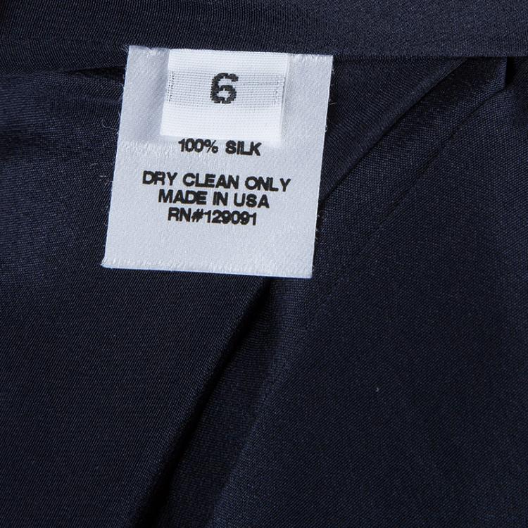 Pre Owned Prabal Gurung Black Chiffon Draped Asymmetric Skirt M