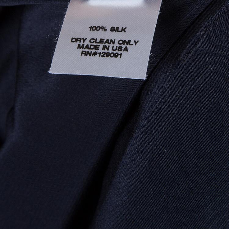 Pre Owned Prabal Gurung Black Chiffon Draped Asymmetric Skirt M