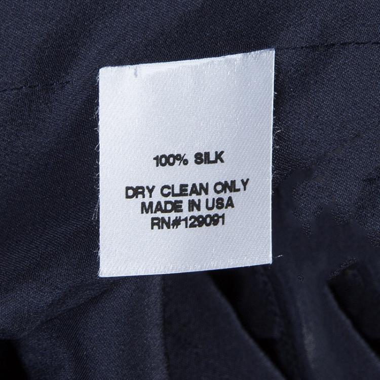 Pre Owned Prabal Gurung Black Chiffon Draped Asymmetric Skirt M/L