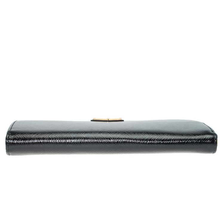 Prada Black Saffiano Leather Zip Around Wallet Prada | TLC