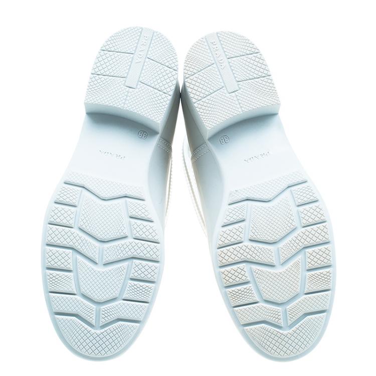 Pre Owned Prada Sport White Rubber Clay Rain Boots Size 38