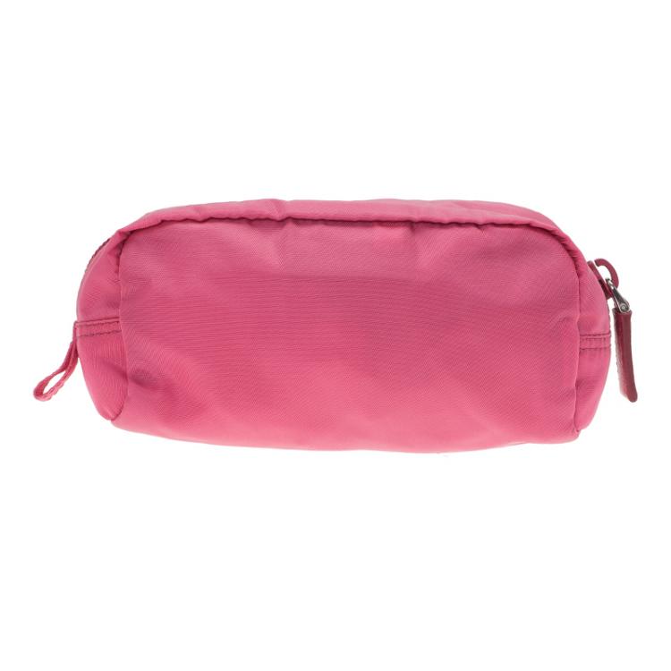 Pre Owned Prada Pink Cosmetic Zipper Pouch