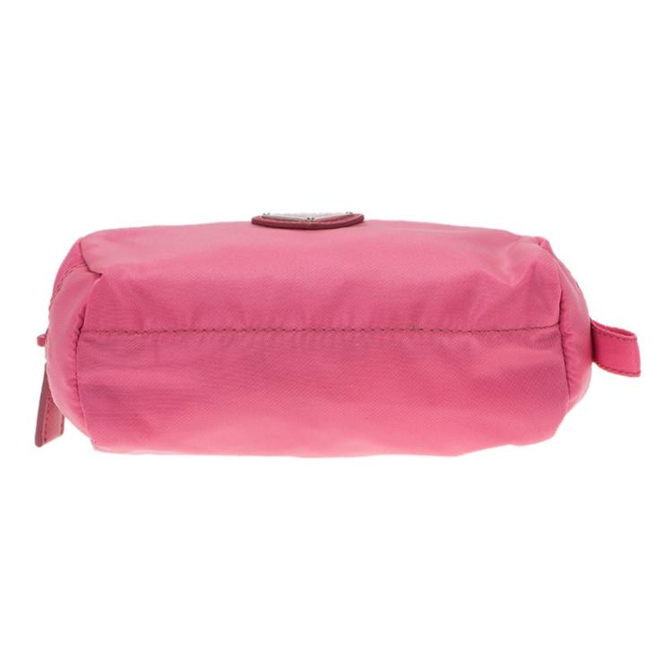 Pre Owned Prada Pink Cosmetic Zipper Pouch