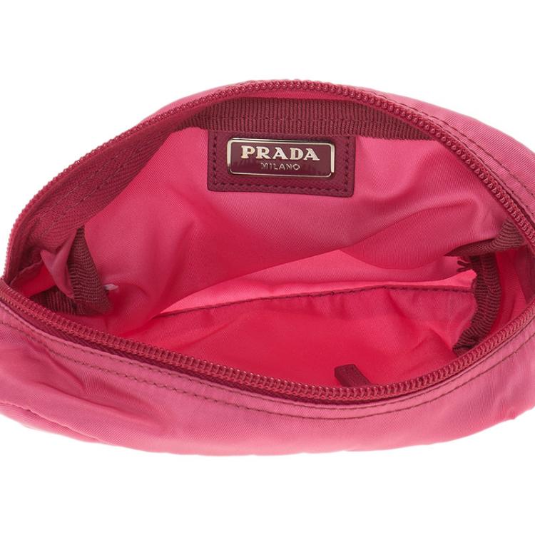 Pre Owned Prada Pink Cosmetic Zipper Pouch