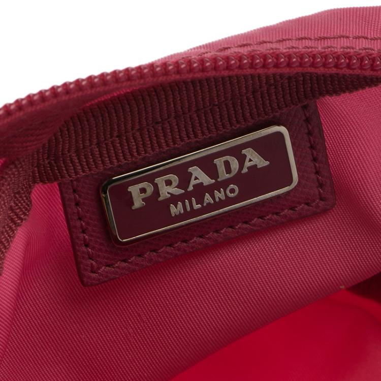 Pre Owned Prada Pink Cosmetic Zipper Pouch
