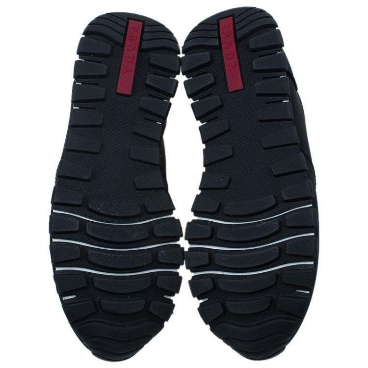 Pre Owned Prada Sport Black Nylon Slip on Sneakers Size 35.5