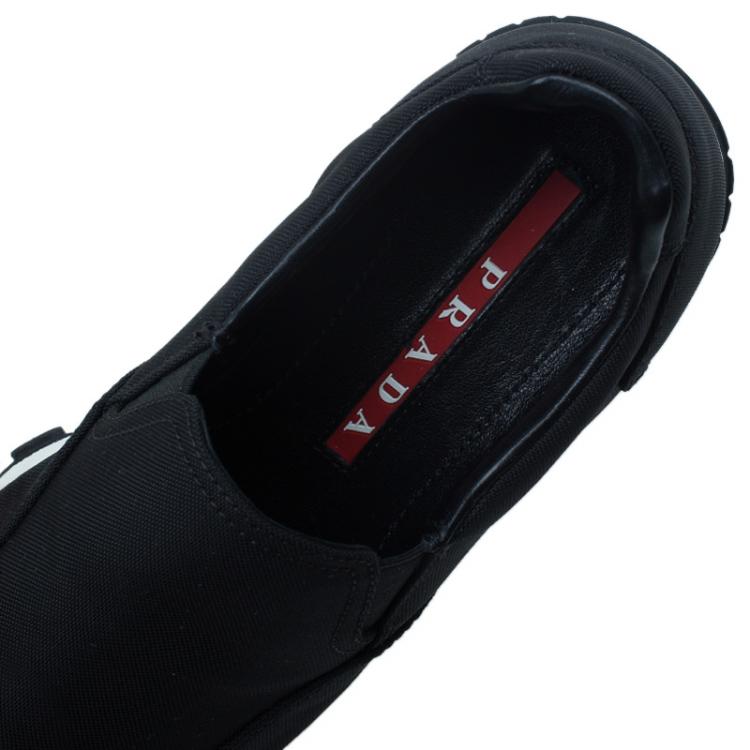 Pre Owned Prada Sport Black Nylon Slip on Sneakers Size 35.5