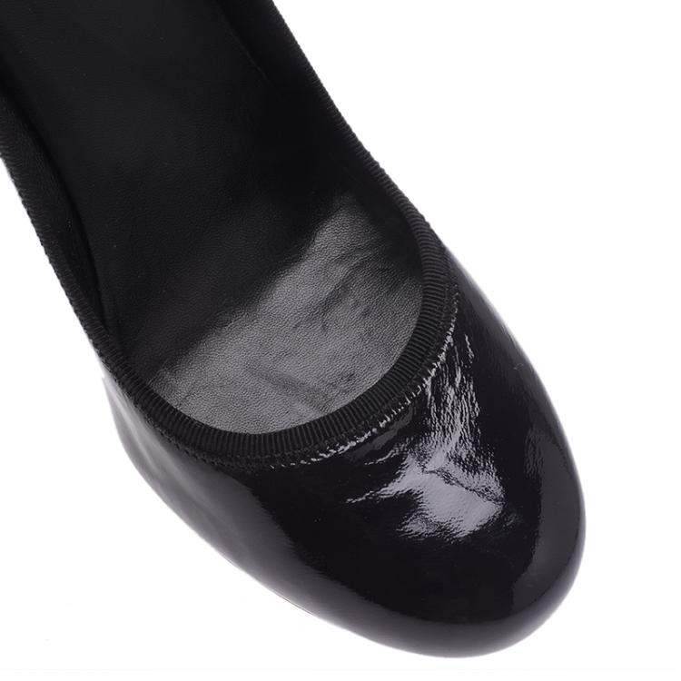 Pre Owned Prada Sport Purple Patent Block Heel Pumps Size 41