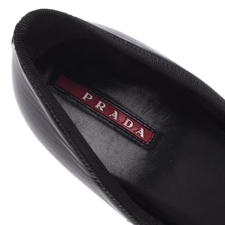 Pre Owned Prada Sport Purple Patent Block Heel Pumps Size 41