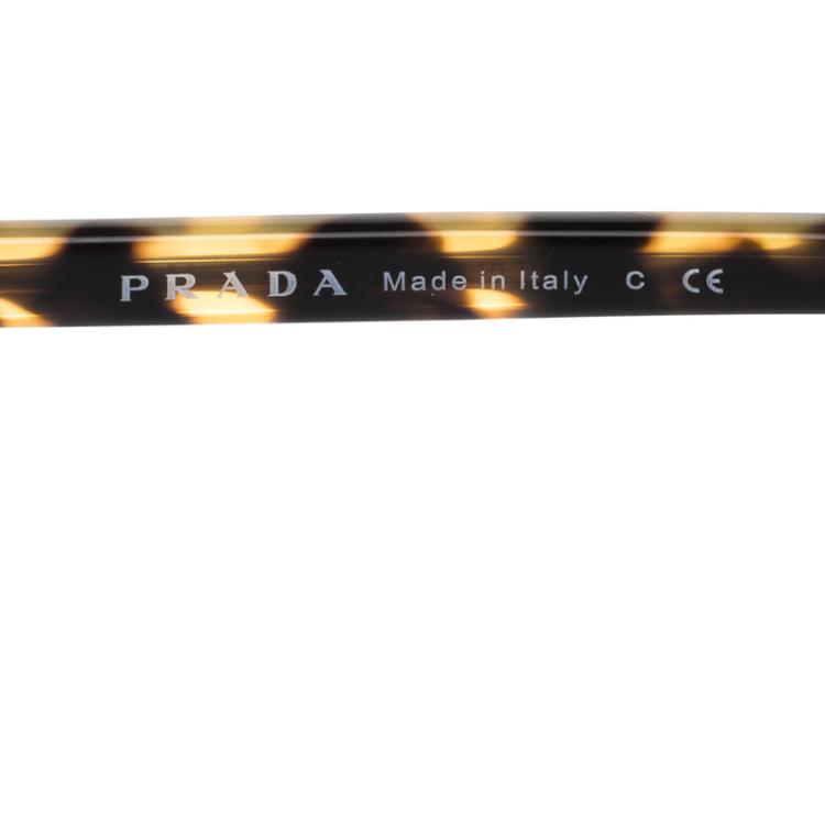 مملوكة مسبقًا Prada Brown Tortoise SPR 02P Shell Frame Sunglasses