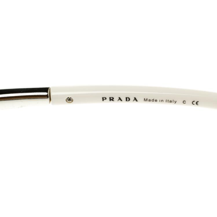 Pre Owned Prada Ivory SPR 60O Dixie Cat Eye Sunglasses