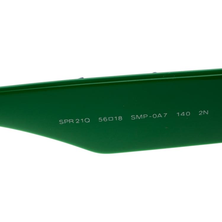 Pre Owned Prada Green SPR 21Q Crystal Embellished Cat Eye Sunglasses