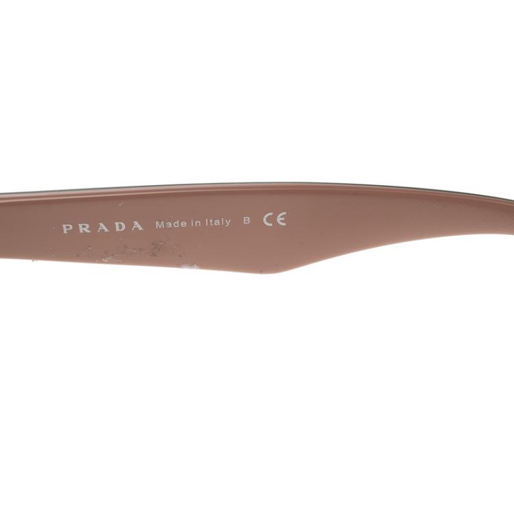 Pre Owned Prada Pink and Black SPR 12P Cat Eye Sunglasses