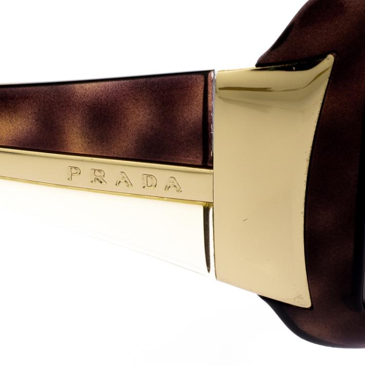 Pre Owned Prada Black SPR01H Square Sunglasses