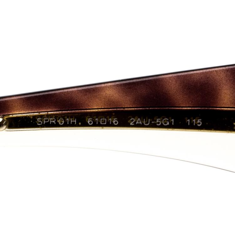 Pre Owned Prada Black SPR01H Square Sunglasses