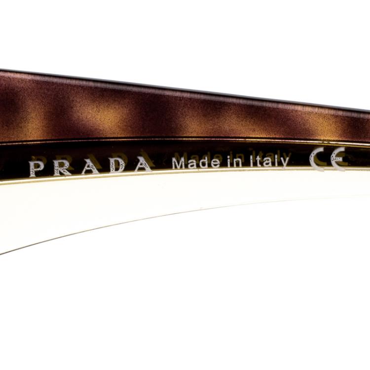 Pre Owned Prada Black SPR01H Square Sunglasses