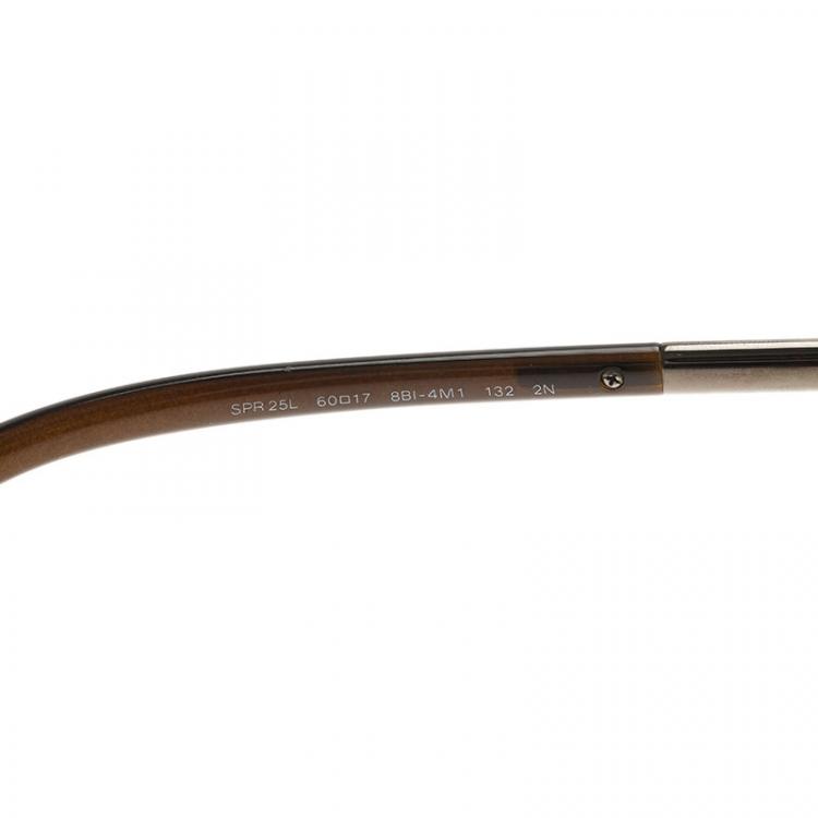 Pre Owned Prada Brown Oversized Square Sunglasses