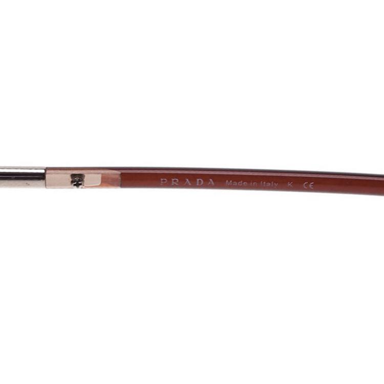 Pre Owned Prada Brown SPR 18M Oversized Square Sunglasses