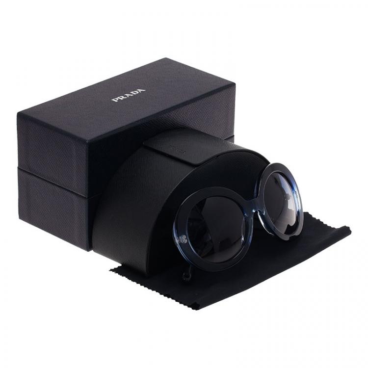 مملوكة مسبقًا Prada Blue Round Baroque Sunglasses
