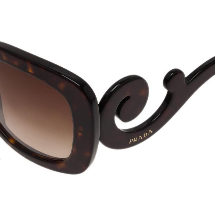 Pre Owned Prada Tortoise SPR270 Oversized  Sunglasses