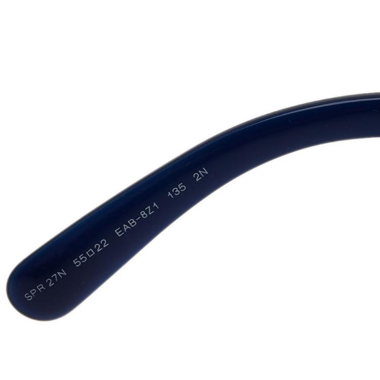 Pre Owned Prada Blue Shaded Baroque Round Sunglasses