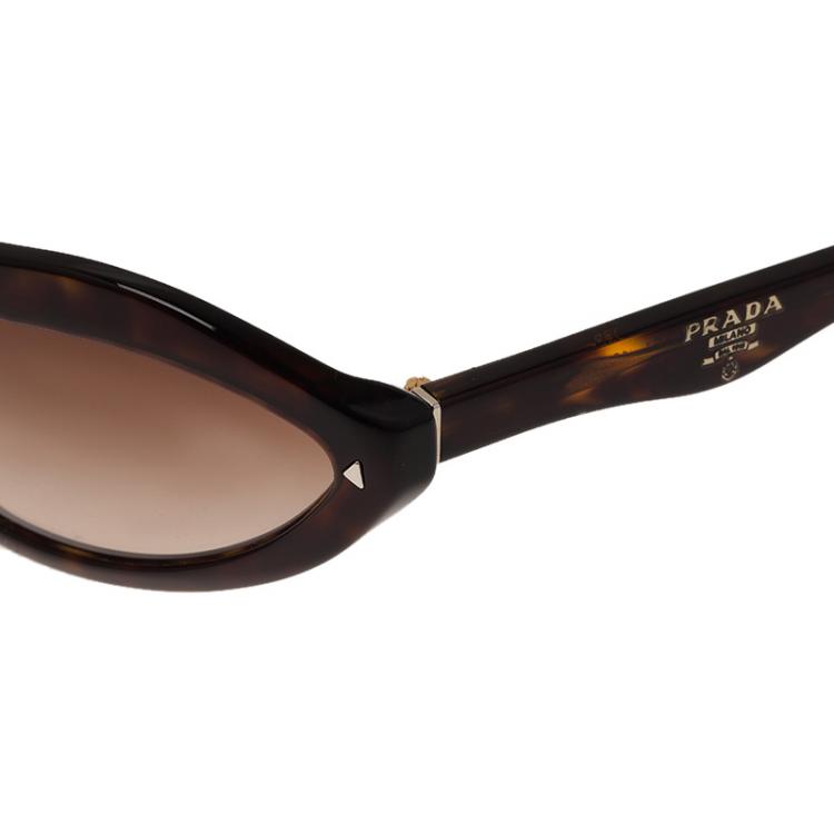 Pre Owned Prada Tortoise Shell Swing SPR 05N Sunglasses 