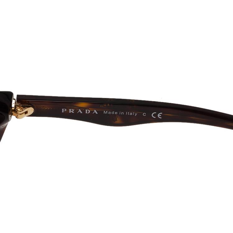 Pre Owned Prada Tortoise Shell Swing SPR 05N Sunglasses 