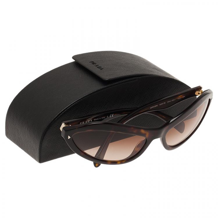 Pre Owned Prada Tortoise Shell Swing SPR 05N Sunglasses 