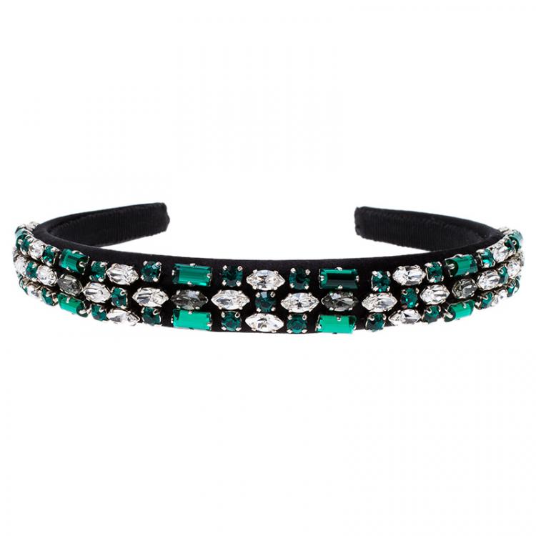 Pre Owned Prada Crystals Headband