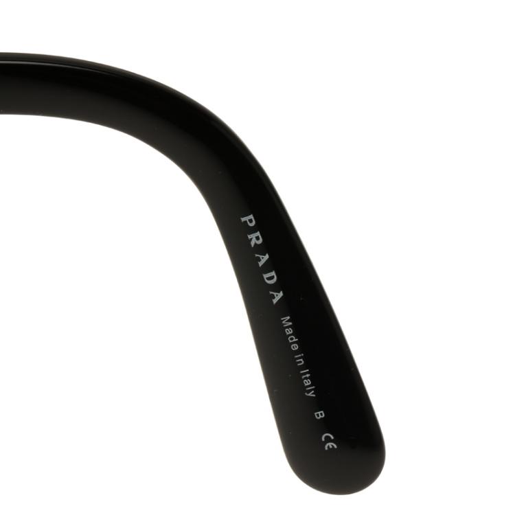 Pre Owned Prada Black Baroque Round Sunglasses