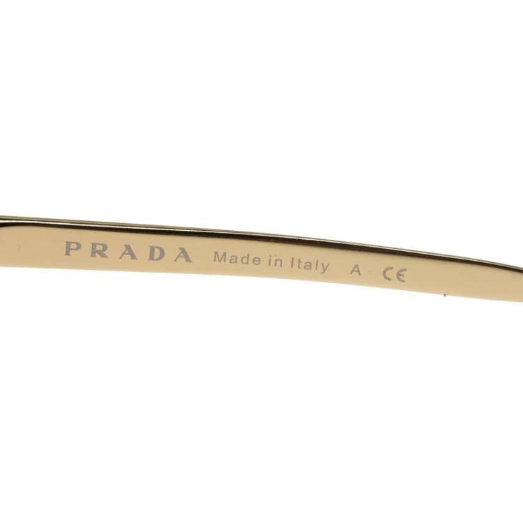 مملوكة مسبقًا Prada Leopard Frame SPR16Q Round Sunglasses