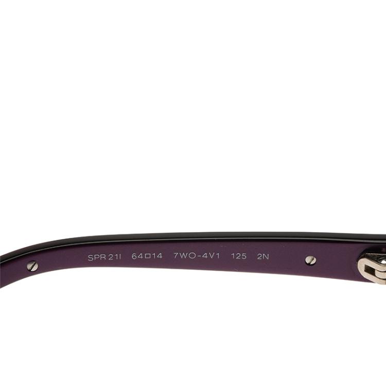 Pre Owned Prada Purple SPR211 Oversized Round Sunglasses