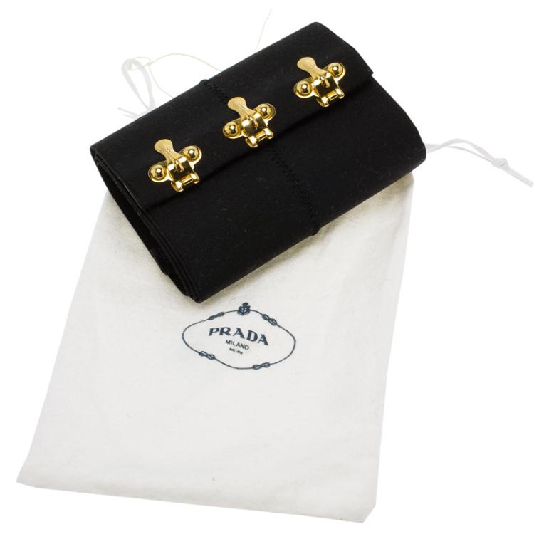 Pre Owned Prada Black Elastic Waist Belt 65 CM