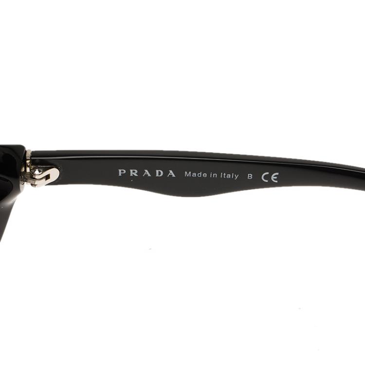 Pre Owned Prada Black SPR 05N Capsule Cat Eye Sunglasses