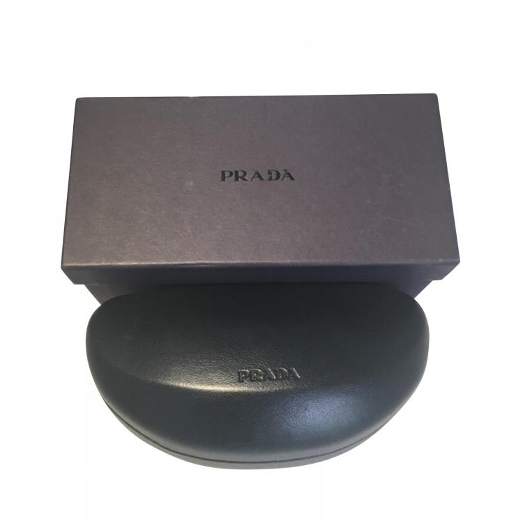 Pre Owned Prada Black SPR 18L Butterfly Frame Sunglasses