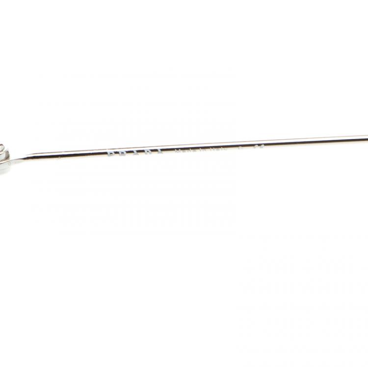 مملوكة مسبقًا Prada Black SPR 53P Round Aviator Sunglasses