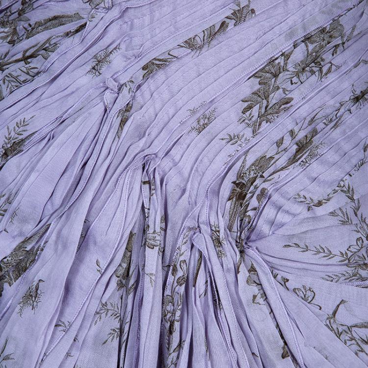 Pre Owned Prada Lilla Ruffle Cotton Dress M