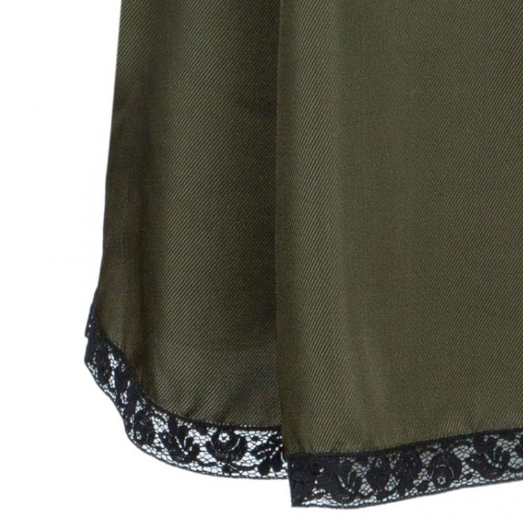 مملوكة مسبقًا Prada Olive Green Sleeveless Dress M