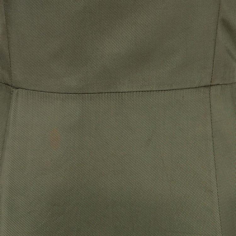 مملوكة مسبقًا Prada Olive Green Sleeveless Dress M