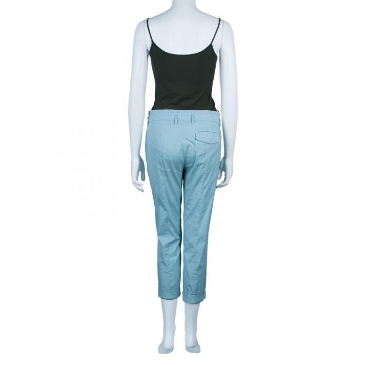 Pre Owned Prada Blue Casual Trousers M