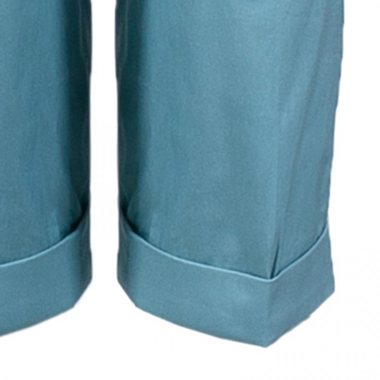 Pre Owned Prada Blue Casual Trousers M
