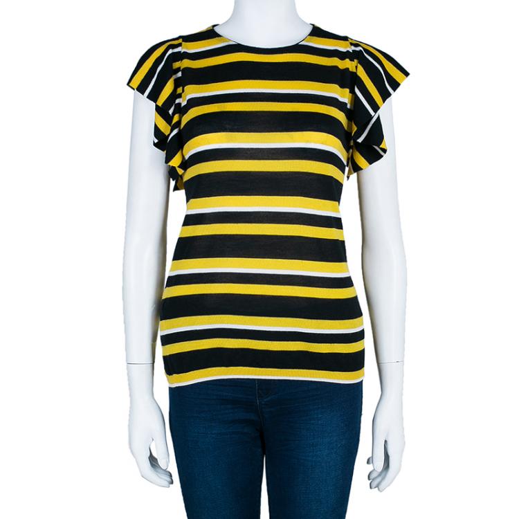 Pre Owned Prada Striped Knit Top M