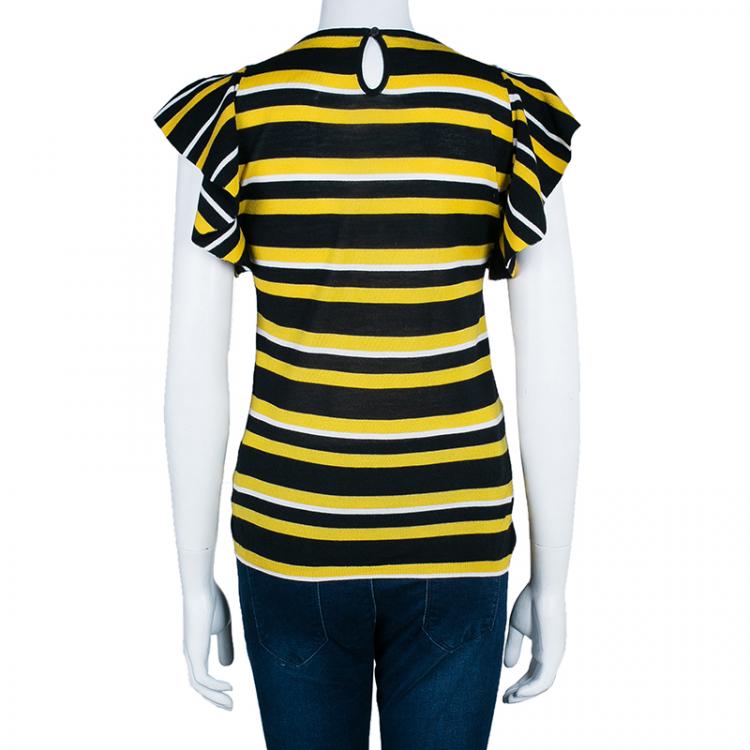 Pre Owned Prada Striped Knit Top M